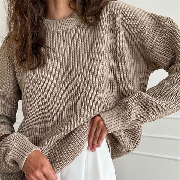 

women s sweaters women solid elegant sweater pullovers chic o neck long sleeve knitted autumn office female fashion casual 220916, White;black