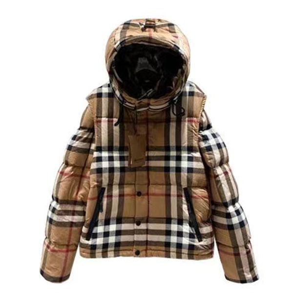 

womens plaid purffer jacket parka coat double-sided down jacket warm and windproof outerwear thickened to resist the cold winter jackets hig, Black;brown