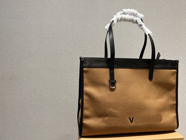 

ly new luxury fashion designer bag v-class tote leather strap cross handbag multi color optional canvas shopping bag large capacity super qu