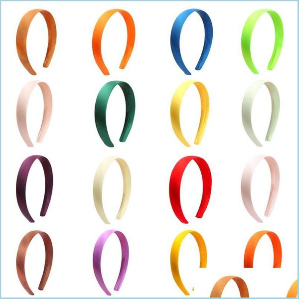 

hair rubber bands 1.5cm solid color plain haribands satin headband women hair accessories girls simple headbands head hoop tiaras c3 dhwzg, Pink