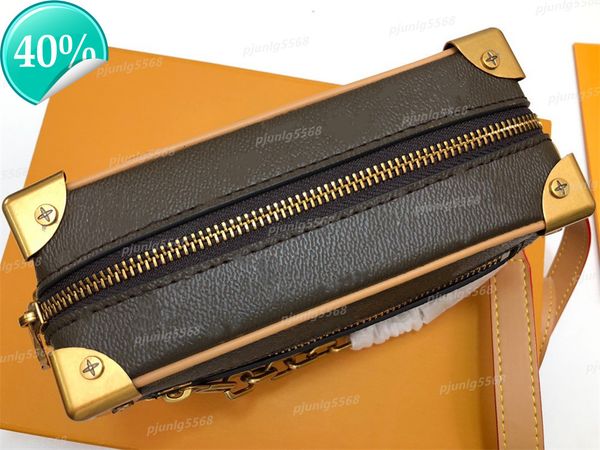 

designer evening bag new shoulder mini hand classic soft leather case women's suitcase chain leathers fashion box brick msenger