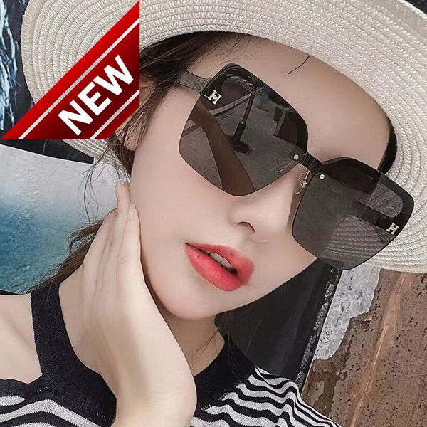 

sunglasses brands men's women's h letter net red same square 2022 new framels street slittle horse's house, White;black