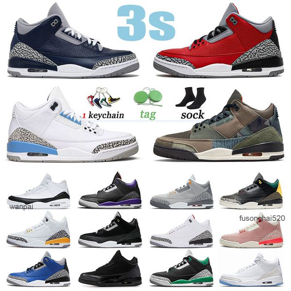 

shoe jumpman 3s sports 3m reflective basketball shoes patchwork varsity royal cardinal red fragment rust pink fire red black cat 3
