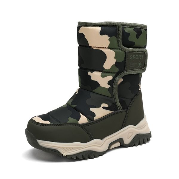 

boots boys children snow for sneakers winter kids shoes girls sport fashion leather 220919, Black;grey