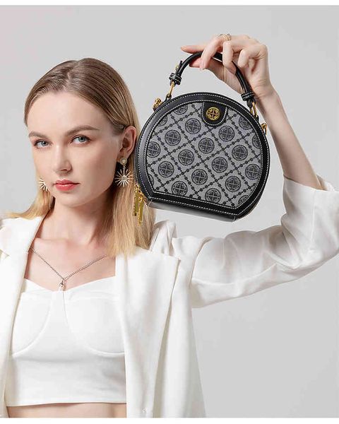 

bags luxury torysburchs designer handbag women's bag 2022 round autumn winter fashion jacquard large capacity