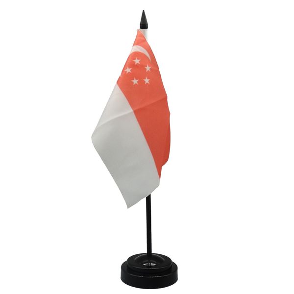 

singapore desk flag 14x21cm small mini singaporean office table flags with stand base for home office decoration