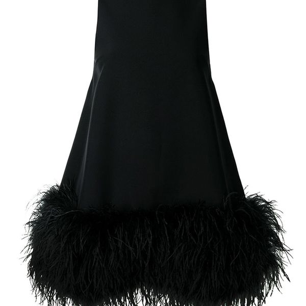 

casual dresses twotwinstyle feather fur dress for women o neck sleeveless loose tassel a line female streetwear summer fashion 220919, Black;gray