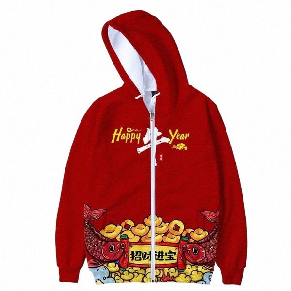 

year's fashion men/women/kids hoodie year of the ox chinese style trend gold ingot recruit wealth zip jacket hoody pullover men's, Black;brown