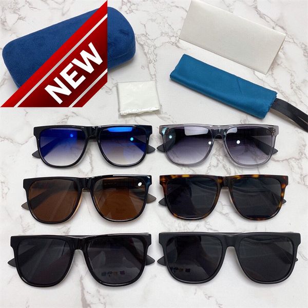 

sunglasses brands men's women's g's new square large frame sunglass fashion ins net red star same for men and women gg0010, White;black