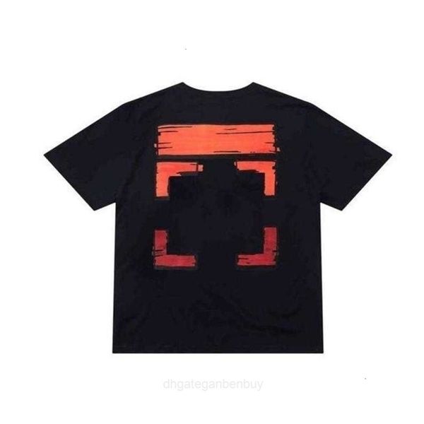 

men's clothing t-shirts off brand designer cross t shirts gradient dissolve arrow printing x short sleeves summer tee casual, White;black