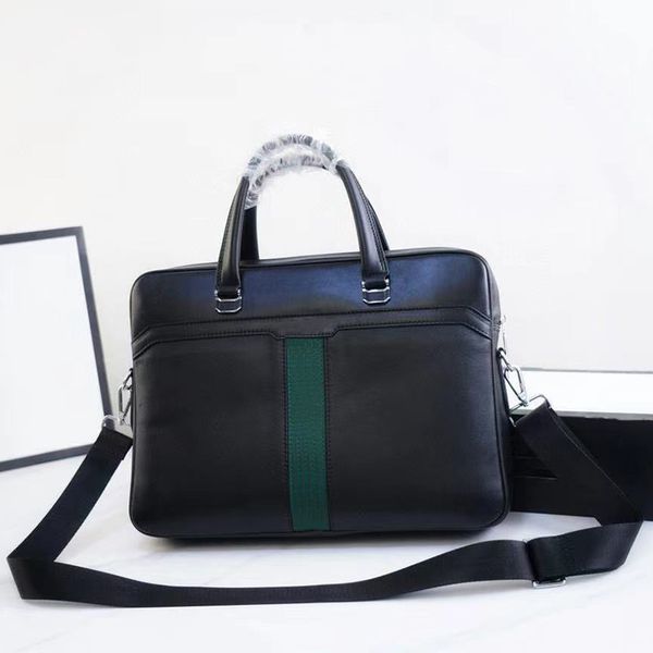 

designers luxurys briefcase solid color letter material leather design lapbag boys computer bag business temperament handbags men shoulder b