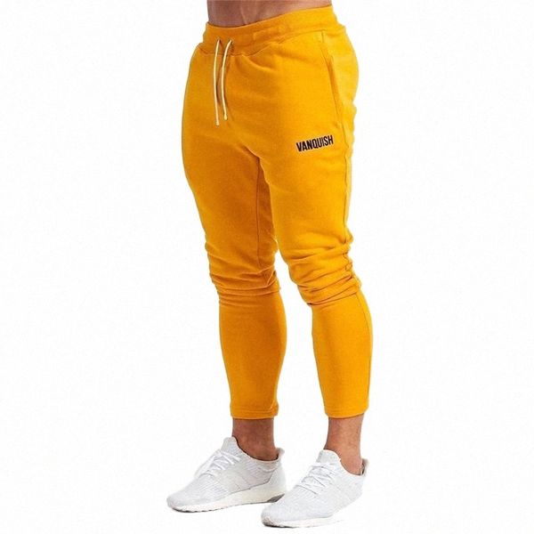 

cotton autumn casual pants streetwear fashion men's clothing jogger fitness track brand bodybuilding sportswear1 q9g6#, Black