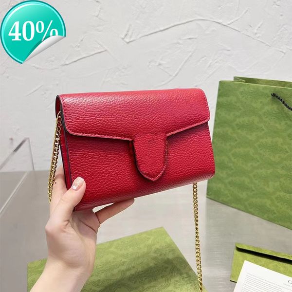 

designer evening bag new shoulder mini hand classic luxury chain fashion 2022plaid flower brand wallet vintage ladi brown leather digner wit