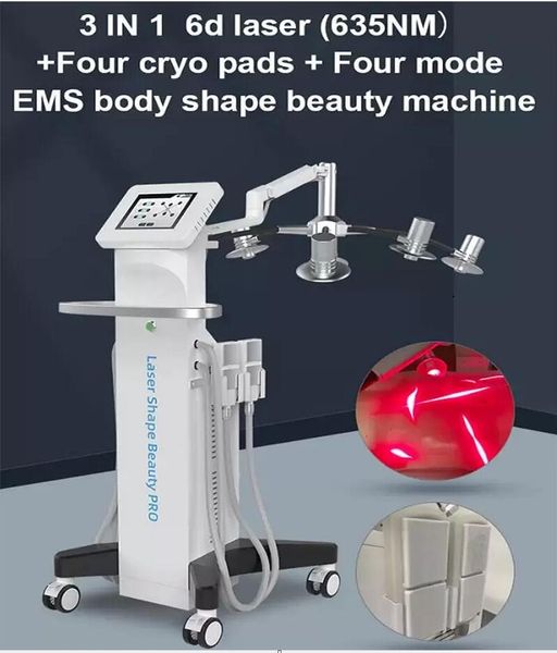 

new tech 6d lipo diode laser slimming cryo therapy shape fat reducing equipment cold laser emslim body shaping tightening cellulite removal