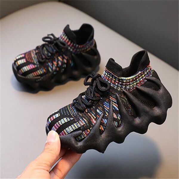 

children fashion shoes boys girls sneakers toddler little big kids trainers designer shoes sport shoe255l, Black;red