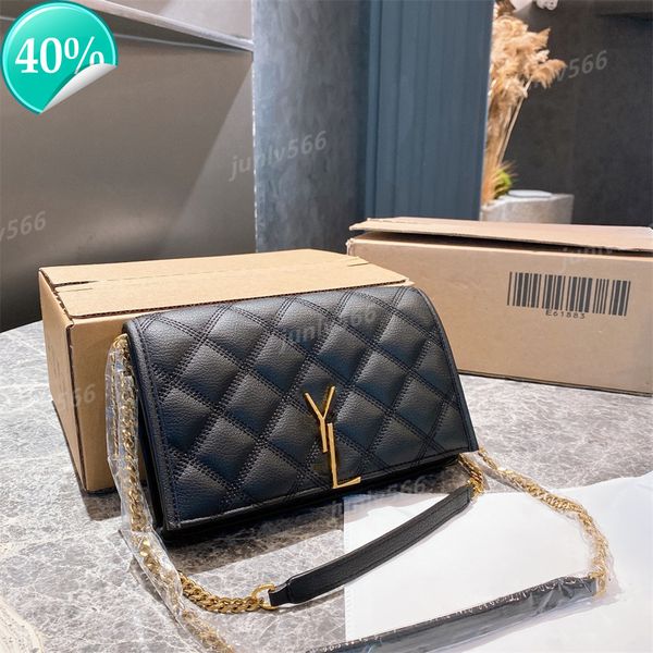 

designer evening bag new shoulder mini hand 2021 5a selling classic appearance checkered women's black luxury chain wallet leather red