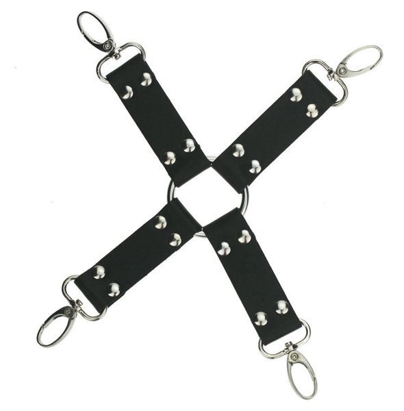 

beauty items cross for handcuffs ankle restraint pu leather&plush leg bondage belt sm tools in games lover game