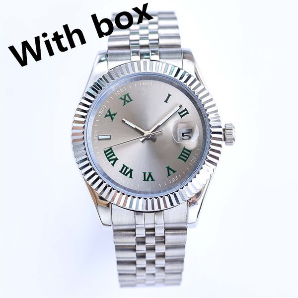 

ladies classic movement watch silver 904l stainless steel bracelet with sapphire blue dial waterproof luminous luxury designer watches 36mm, Slivery;brown