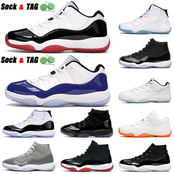 

basketball shoes trainers outdoor sneakers legend blue cool grey metallic silver jumpman low bred concord 11 11s 25th anniversary
