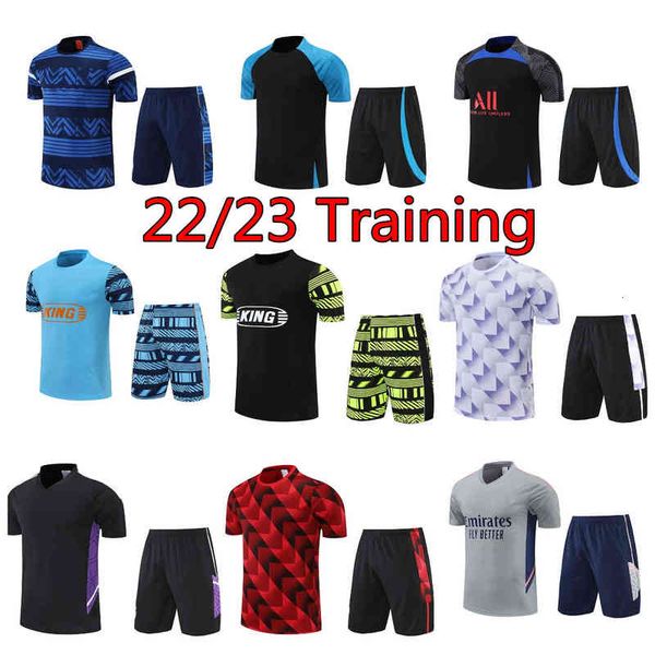 

men's tracksuits training kits soccer kit mens shorts jogging tracksuits clothing short sleeve training shirt football survetement trac, Gray