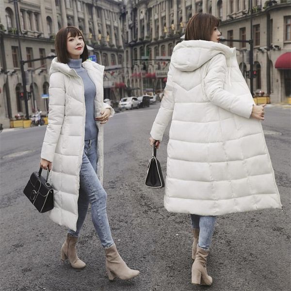 

women's down parkas winter plus size womens down padded jacket style solid color padded jacket thickened warm middleaged youth coat 220, Black