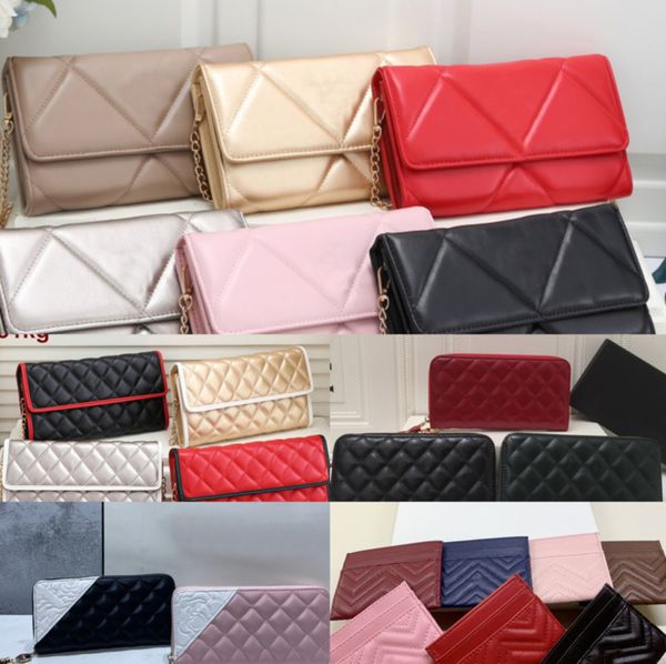 

designers women girls quilted chain bag fashion strap crossbody shoulder purse zipper wallet flip handbags classic uni, White