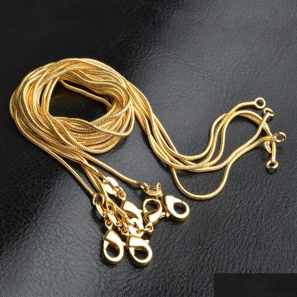 

chains promoti18k gold chains necklace 1mm 16in 18in 20in 22in 24in 26in 28in 30in mixed smooth snake chain necklaces 215 t2 dh2zr, Silver