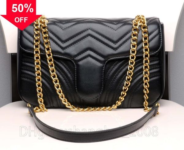 

designer evening bag new shoulder mini handbag women luxurys digners marmont womens s 2021 s classic leather heart style gold chain tote mse