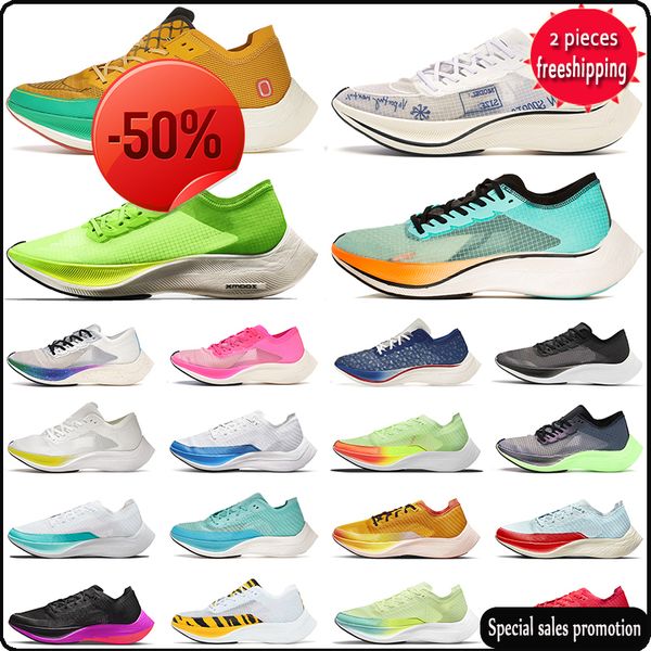 

zoomx vaporfly next% 2 running shoes streakfly hyper royal yellow aurora green ekiden be true volt sail white metallic silver bright crimson, Black