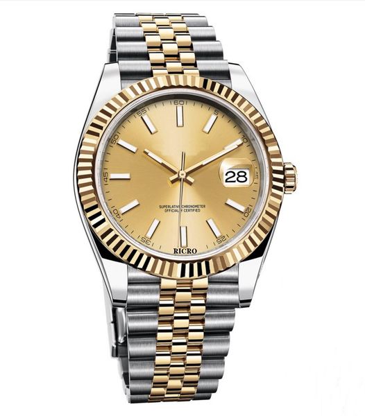 

men's watch mechanical automatic winding 2813 movement stainless steel watchband sapphire glass folding buckle, Slivery;brown