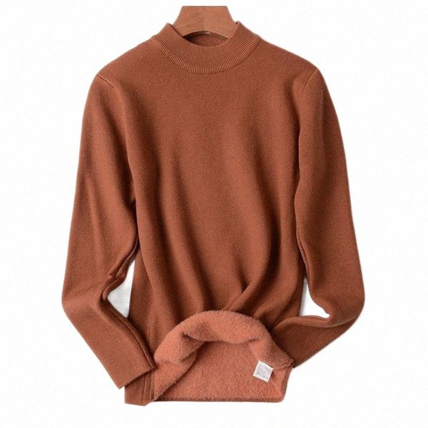 

warm women's turtleneck thick knit pullover bottoming sweater autumn winter solid color casual jumper pull femme hiver 48d0#, White;black