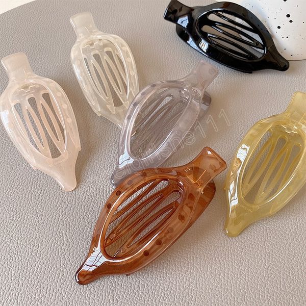 

big size transparent 12cm jelly colored acrylic hair clip women french elegant back head hair accessories, Slivery;white