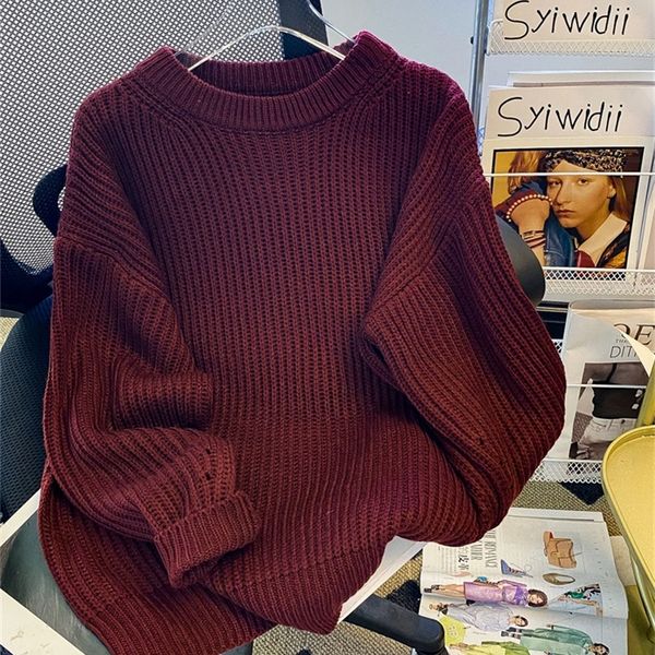 

women s sweaters syiwidii oversized for women knit pullover autumn winter long sleeve causal fashion elegant ladies loose jumpers 220916, White;black