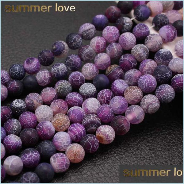 

charms delicate purple agate stone beads charm for diy elastic bracelet handmade 4 6 8 10mm natural drop delivery 2021 jewelry findin dhyfj, Bronze;silver