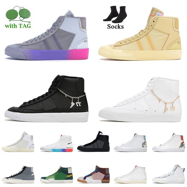 

blazer mid 77 vintage women mens running shoes fashion 2022 low designer casual sneakers multi white black grey grim reaper indigo mosaic gr