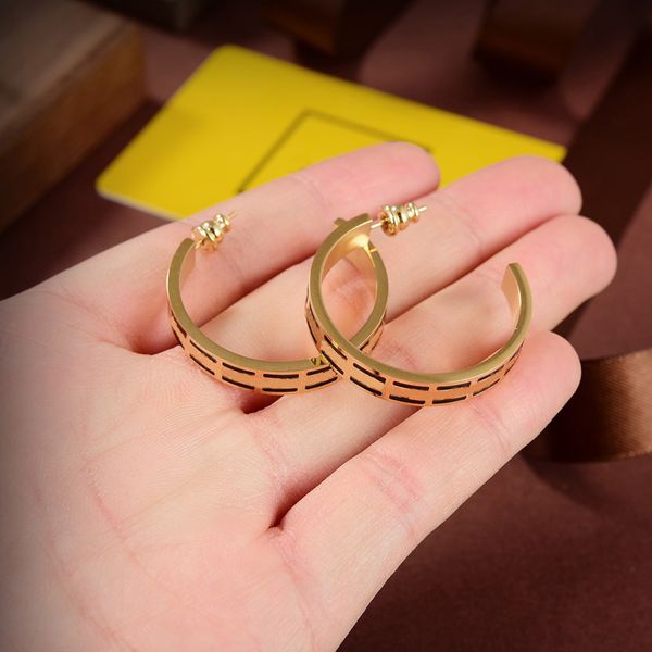 

gold dangle hoop earrings designers fashion luxury stud earring, Silver