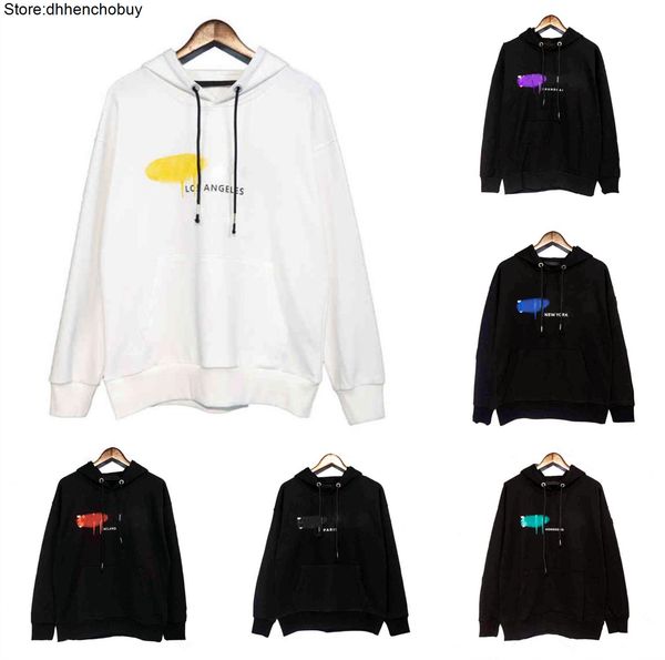 

2022 angel mens womens designers hoodies fashion man long sleeve bear hoodie clothing sweaters hip hop palms clothes sweatshirt yoqm, Black
