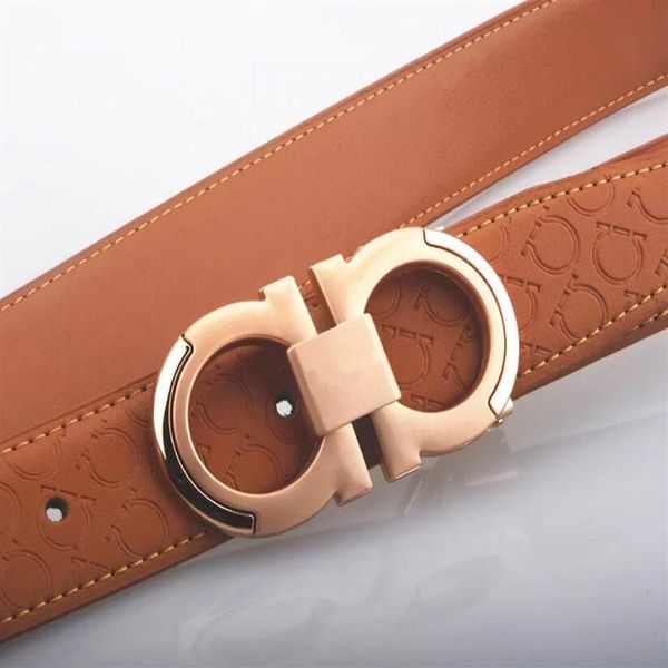 

2022 smooth leather belt luxury belts designer for men big buckle male chastity fashion mens whole250e, Black;brown