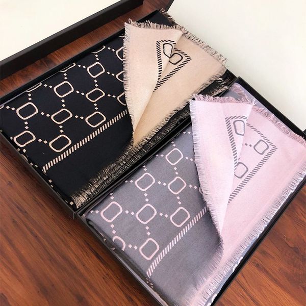 

elegant scarf scarves silk pashmina letters design for man women shawl long neck 2 color, Blue;gray