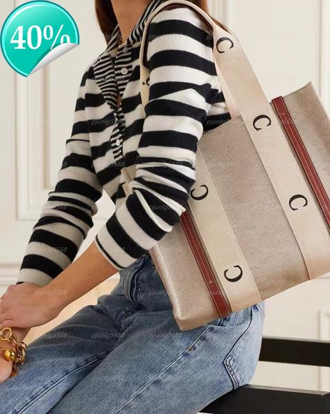 

designer evening bag new shoulder mini hand 2021 women s woody tote shopping canvas fashion linen large beach s luxury digner travel crossbo
