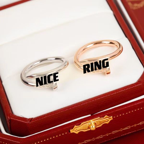 

fashion love screw ring womens rings band gold ring classic luxury designer jewelry for women titanium stee non fade allergic mens party wed, Silver