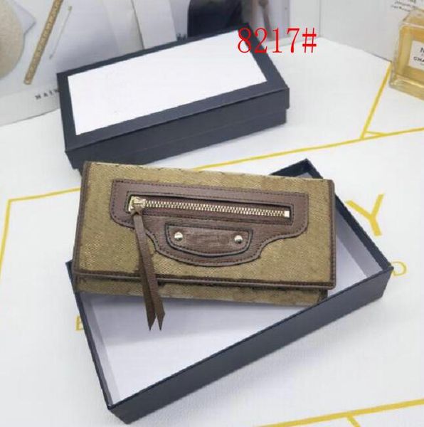 

Men Womens Fashion Designer Wallets Luxury Long Purse High quality Lady Credit card Handbag Coin Pocket Famous Leather Clutch Bag 8217#, Red