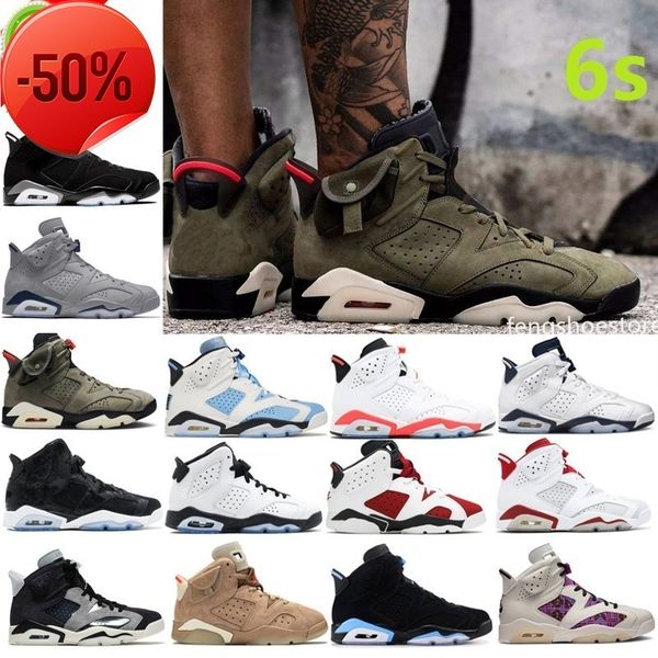 

boots 2023 new vi 6 6s men basketball shoes mint foam midnight navy university blue electric green bordeaux hare unc infrared white red oreo, Black