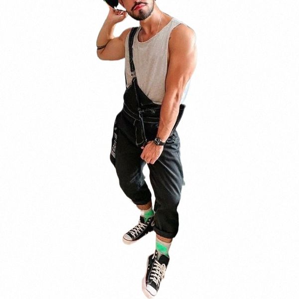 

men's pants incerun 2021 vintage suspenders jumpsuit sleeveless bib work clothes fashionable loose rompers long sleeve s-5xl j9ys#, Black
