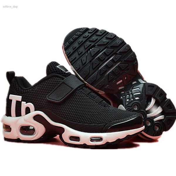 

2021 tn kids shoes enfant breathable soft sports chaussures boys girls tns plus sneakers youth requin trainers 28-35248p, Black