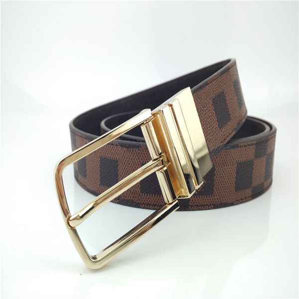 

new designer belt luxury big square pin style buckle belts fashion men women real leather belt, Black;brown