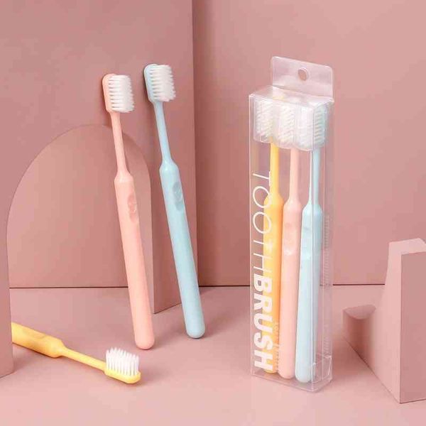 

3pcs/set eco friendly toothbrush wheat straw handle bamboo charcoal bristle soft ultra fine bristles toothbrushes vtmtb1964