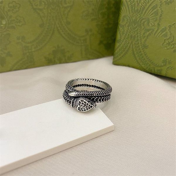 

brand jewelry lovers ring snake ring fashion men and women rings265v, Silver