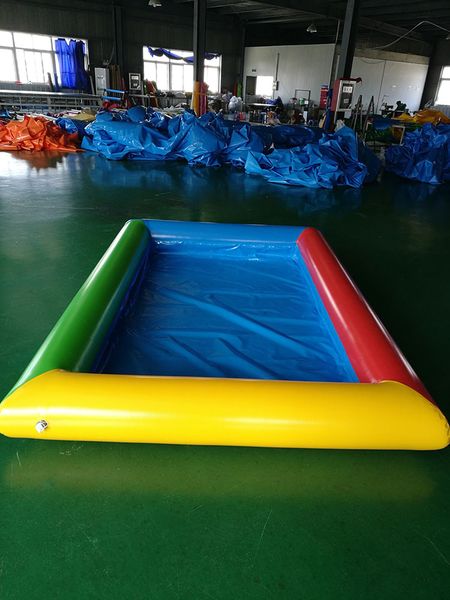 

air inflation toy customized large inflatable sand colorful fishing pool with air blower for sale