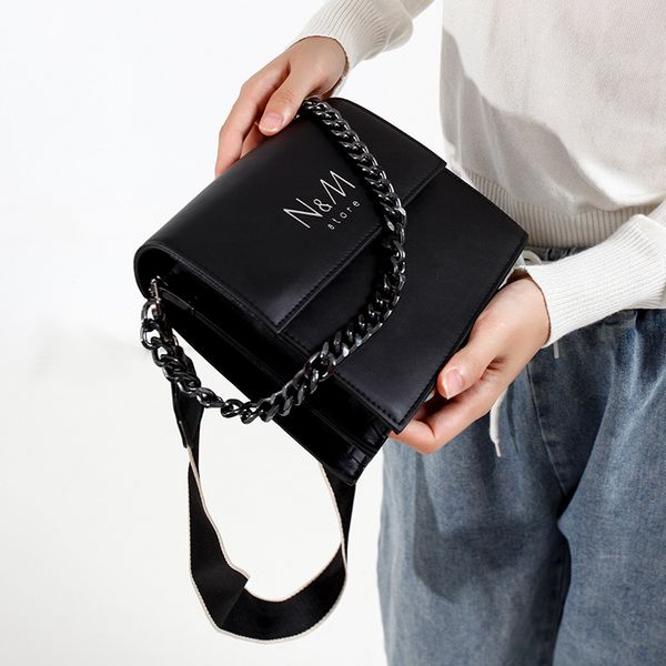 

fashion european and american retro bags solid color texture western style chain messenger shoulder bags